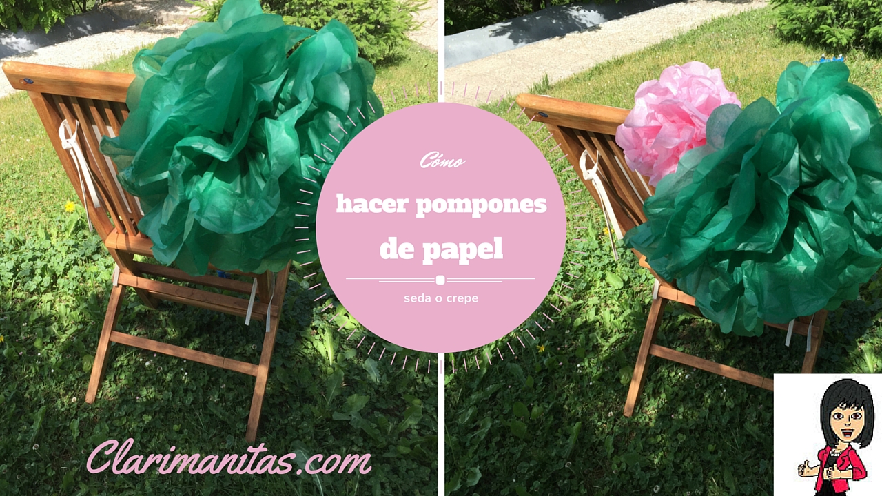 como hacer pompones de papel