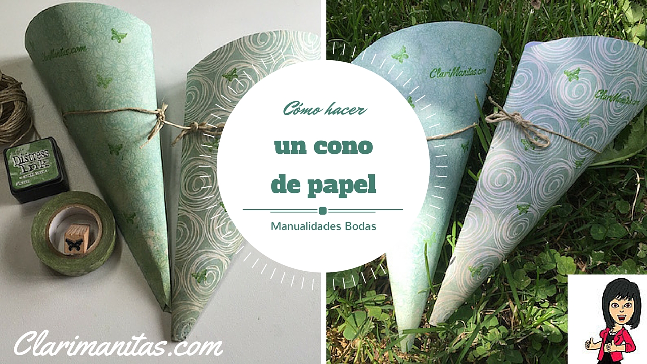 como hacer un cono de papel