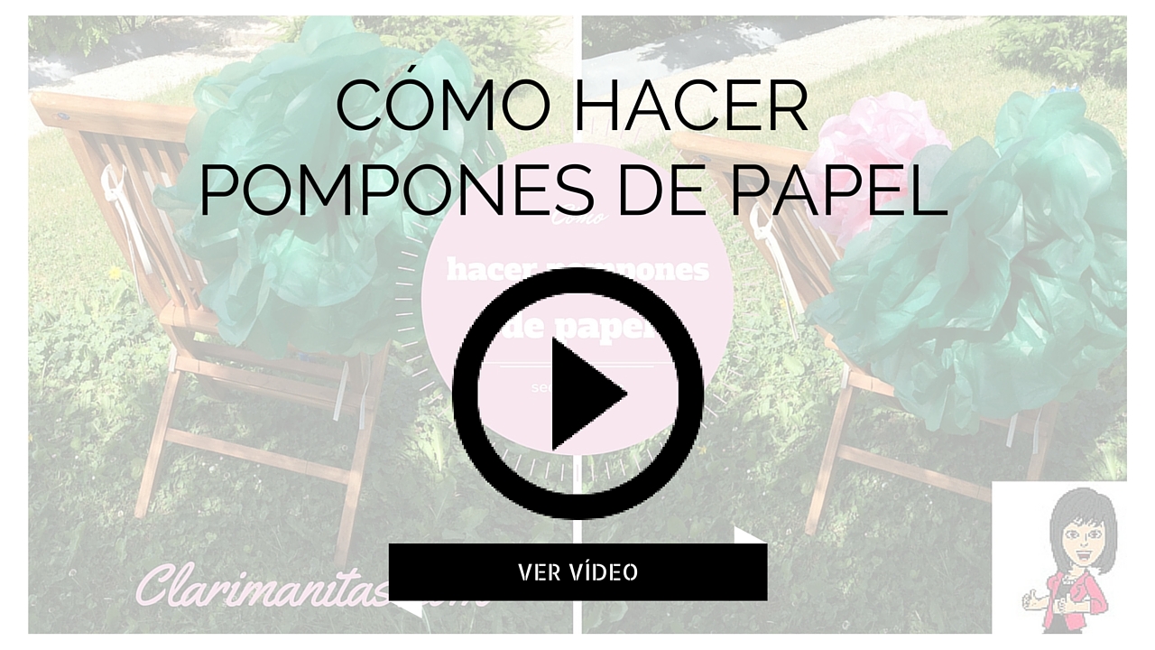 como hacer pompones de papel