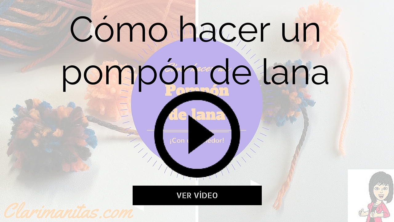 como hacer un pompon de lana