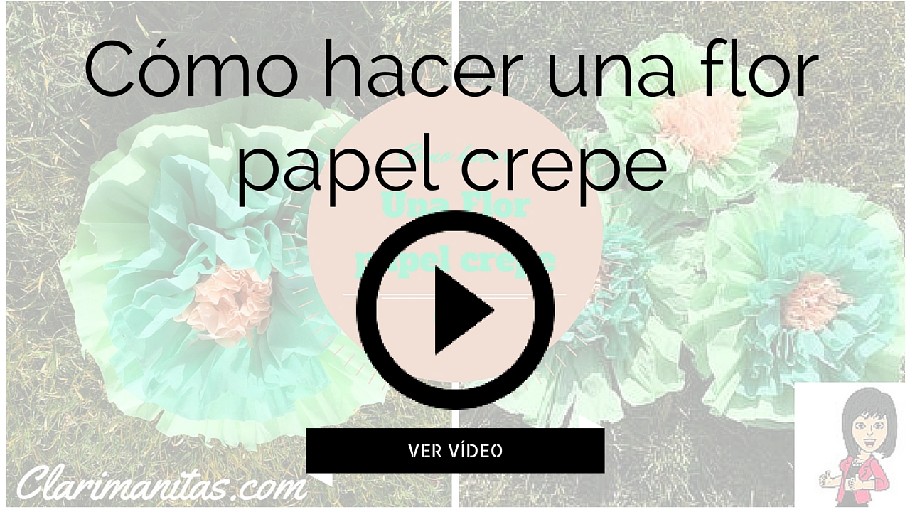 Como hacer una flor de papel crepe