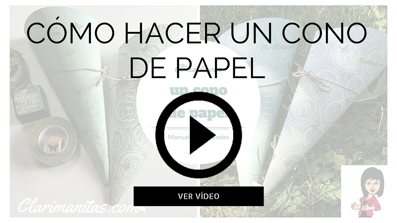 como hacer un cono de papel