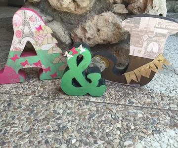 Letras decorativas personalizadas