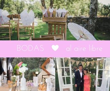 Decoración para bodas al aire libre