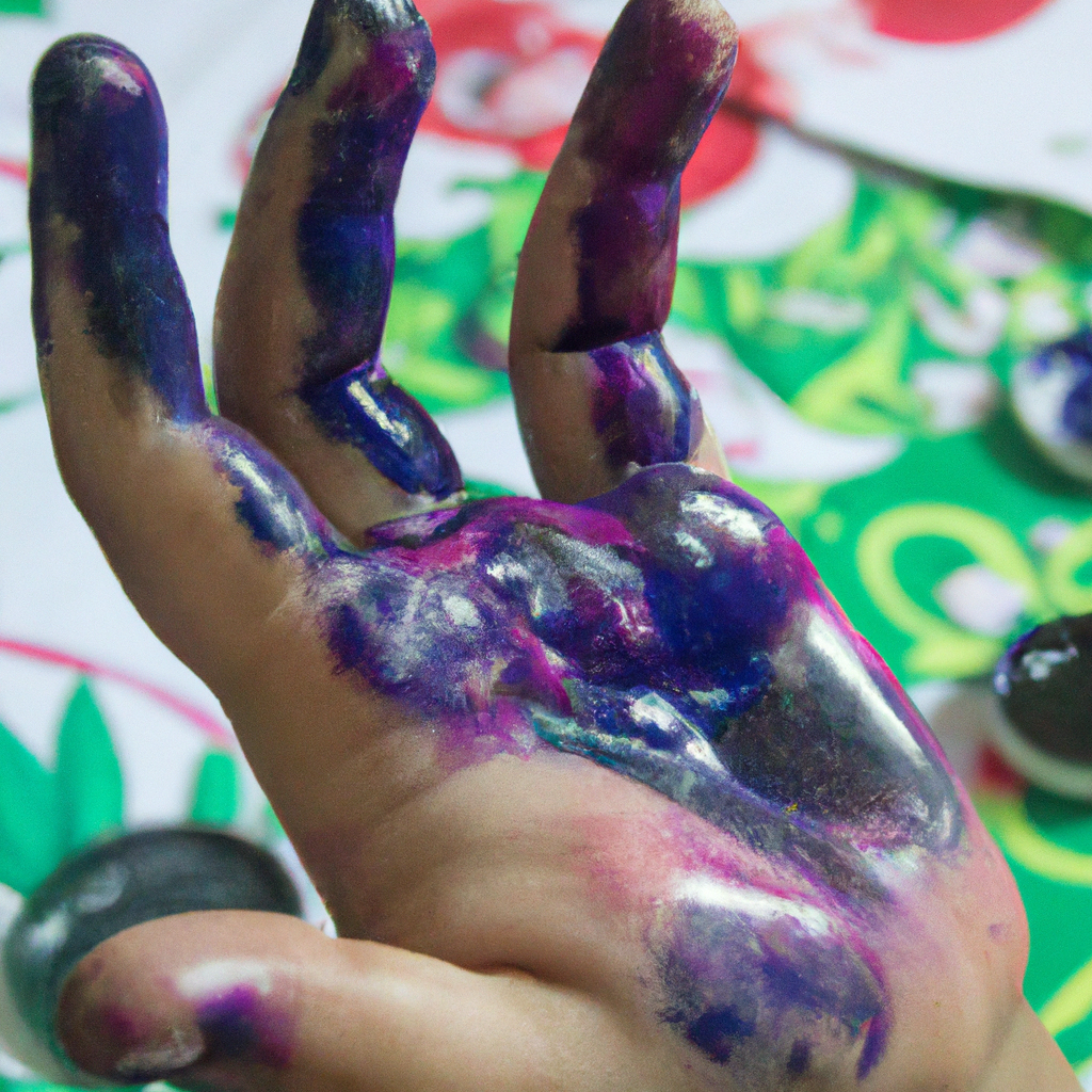 ¿Cómo se llama cuando los niños pintan con los dedos?